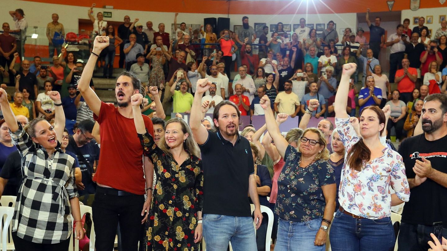 Acto de campaña de Podemos en Gran Canaria. (EFE)