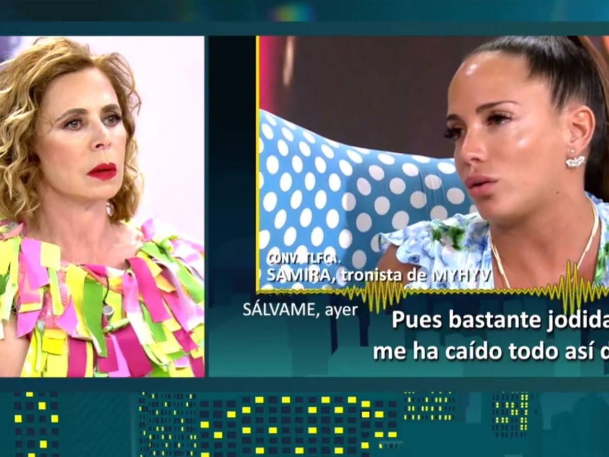 Foto: Ágatha Ruiz de la Prada criticando a Samira. (Telecinco).