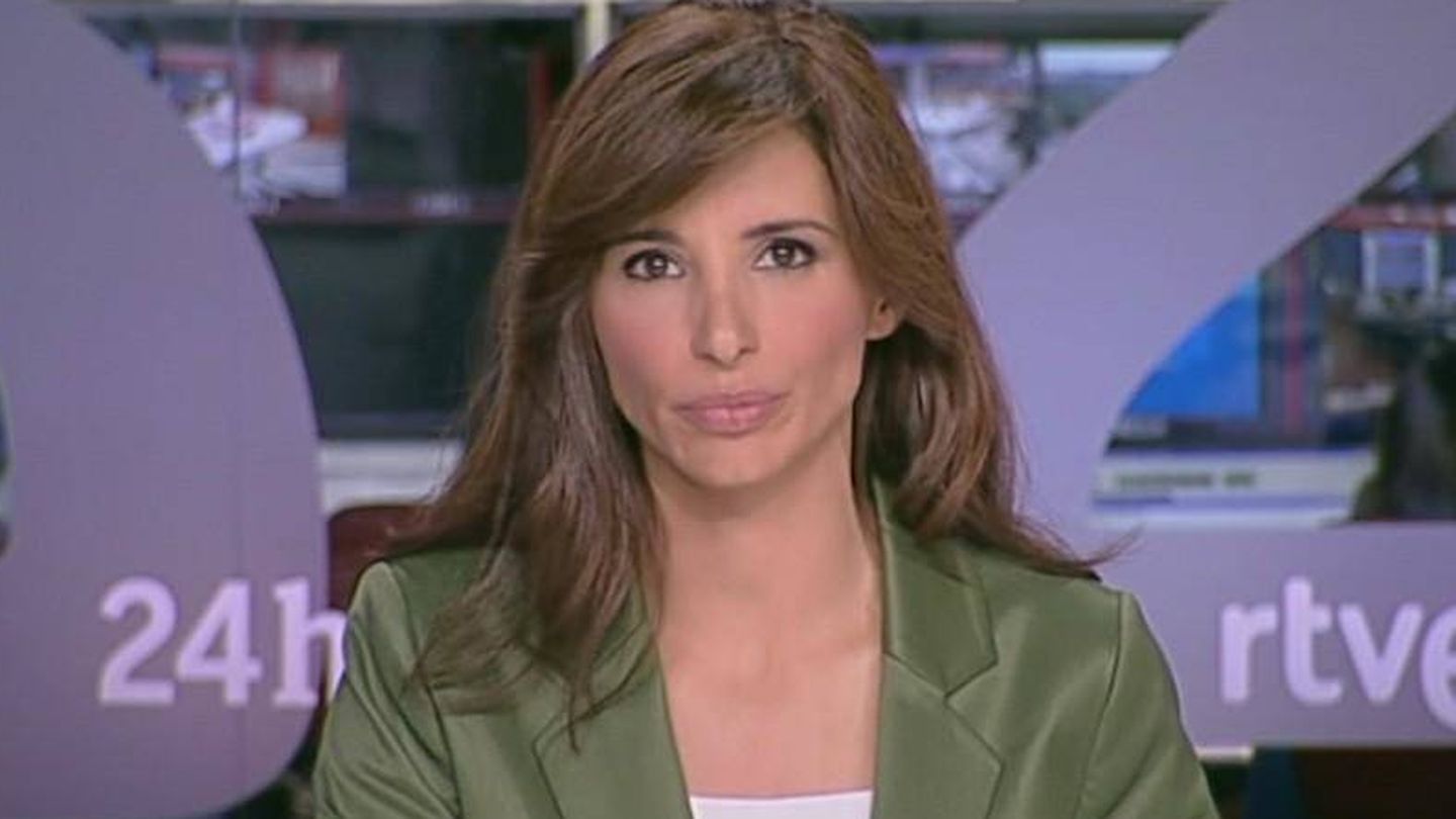 Olga Lambea, en el Canal 24 Horas. (TVE).