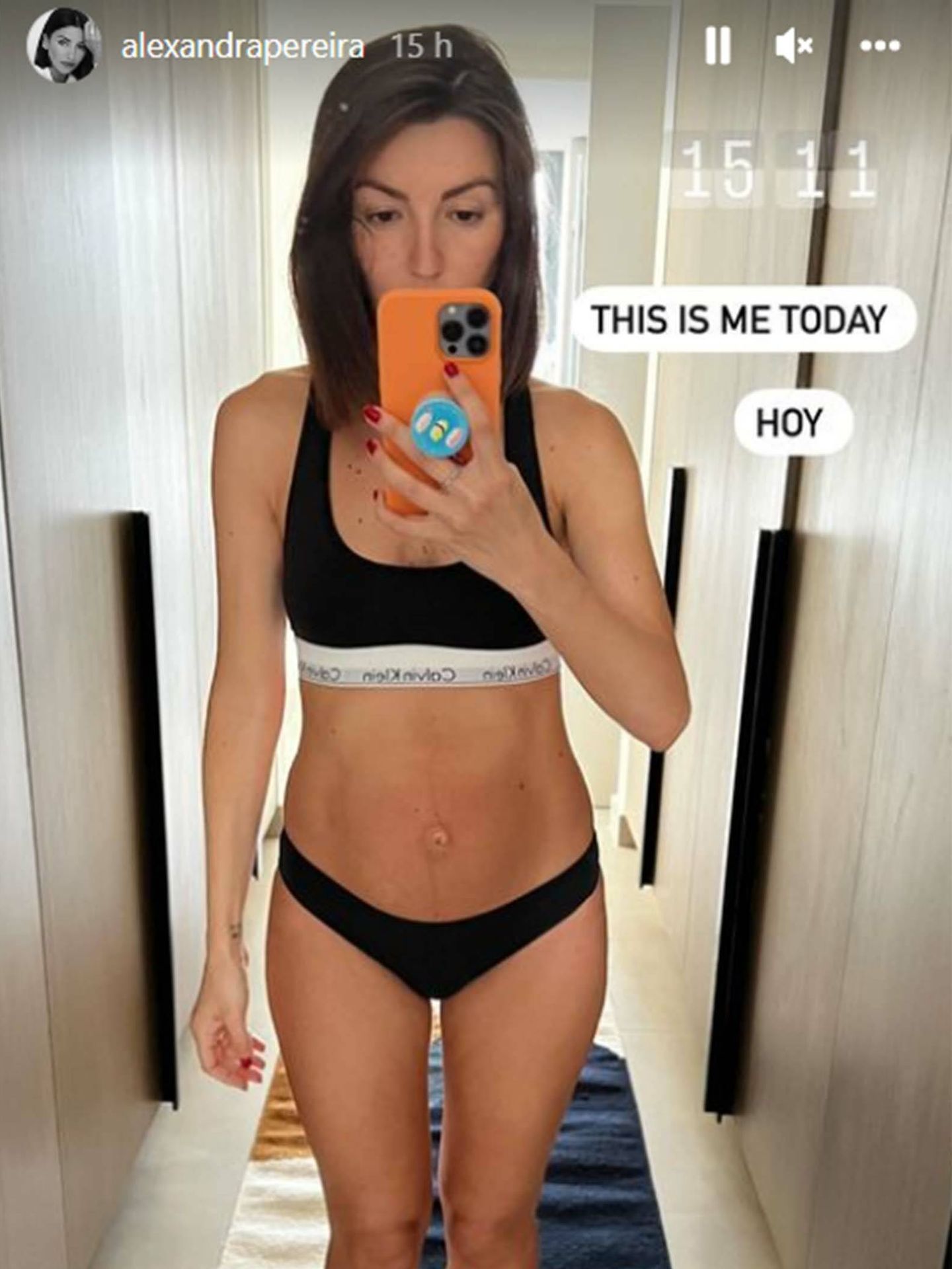 Alexandra Pereira muestra su cuerpo posparto. (Instagram/@alexandrapereira)