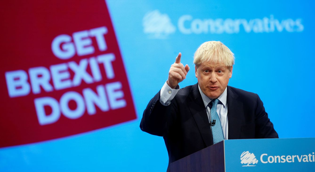 Boris Johnson, durante un mitin. (Reuters)