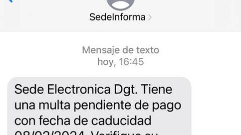 Cuidado si recibes este SMS de la DGT para pagar una multa: así te quieren robar tus datos