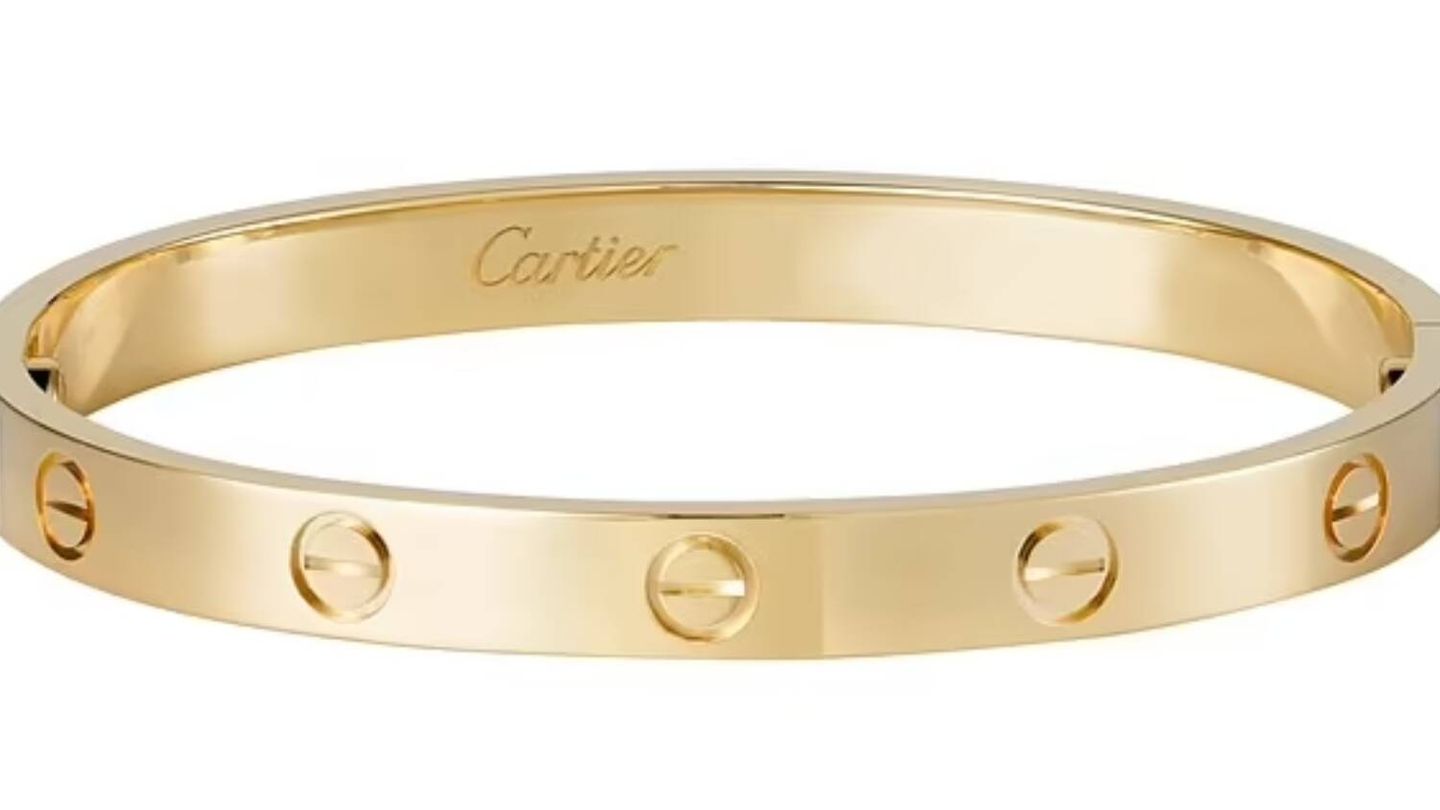 La pulsera de Cartier modelo Love que luce Meghan. (Cartier/Cortesía)