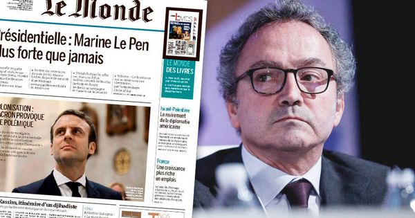 Foto: El presidente de Prisa, Manuel Polanco y un ejemplar de 'Le Monde'.