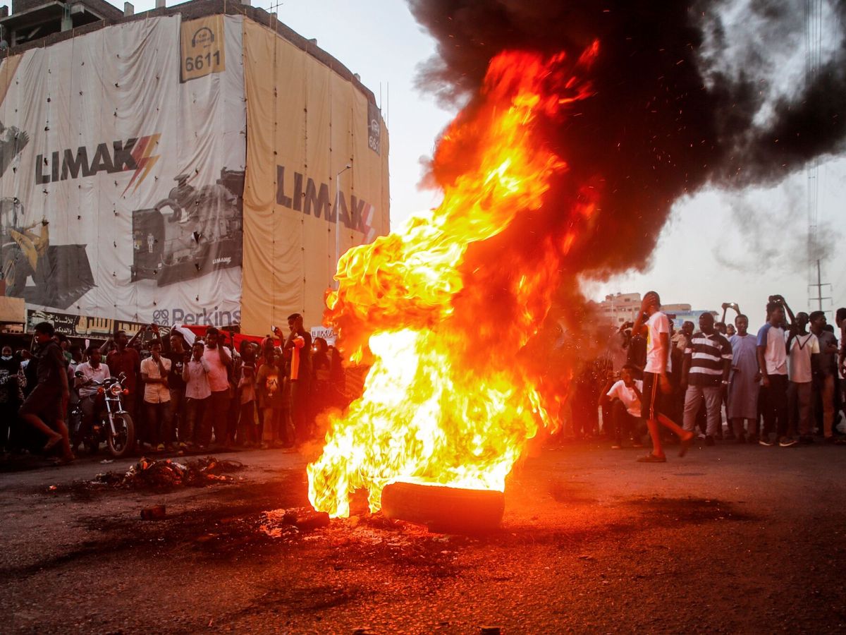 Foto: Protestas en Sudán. (EFE)