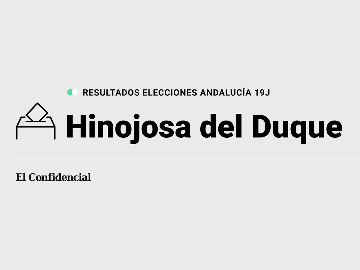 Foto: Resultados en Hinojosa del Duque, Córdoba, de las elecciones de Andalucía 2022 este 19-J (C.C./Diseño EC)
