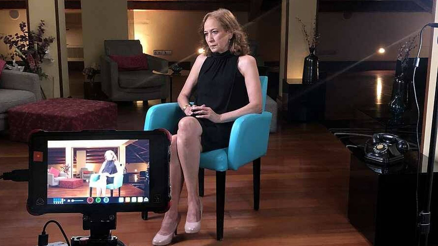 Carmen Gila, durante la entrevista en 'Lazos de sangre'. (TVE)