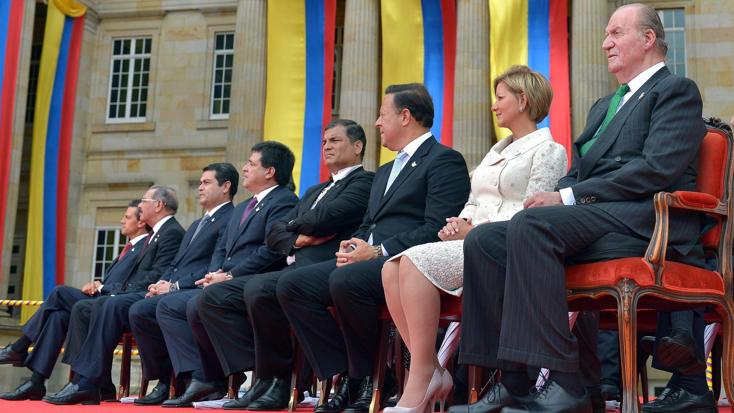 El Rey Juan Carlos, en su viaje a Colombia. (Efe)