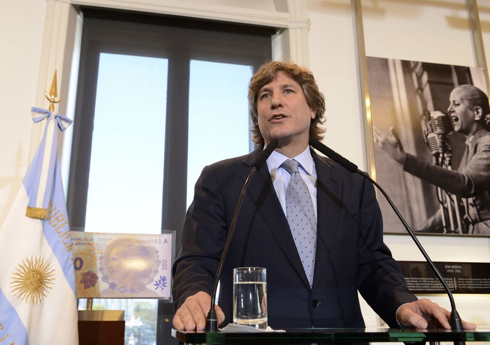 Foto: El vicepresidente Amado Boudou durante una rueda de prensa en la Casa Rosada, en Buenos Aires (Reuters).