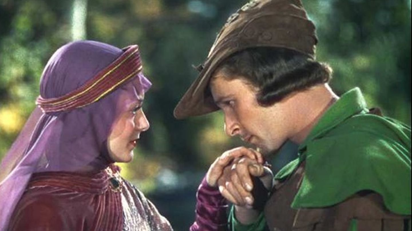 Errol Flynn y Olivia de Havilland en 'Robin de los bosques'. (Warner)