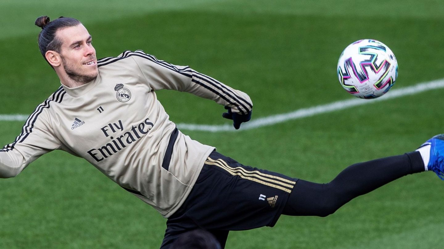 Gareth Bale, la pasada semana en Valdebebas. (EFE)