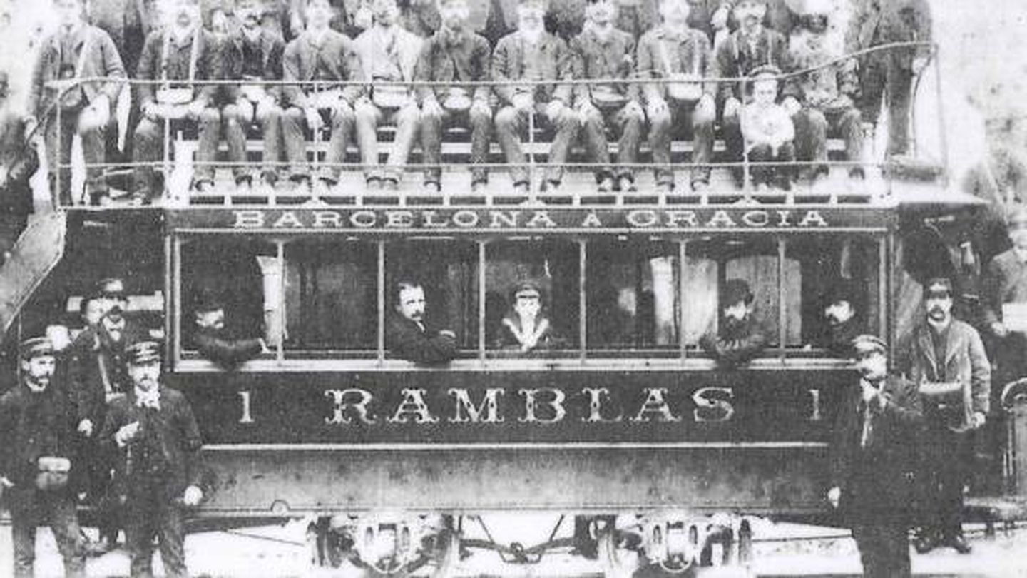Primer tranvía de Barcelona en 1871