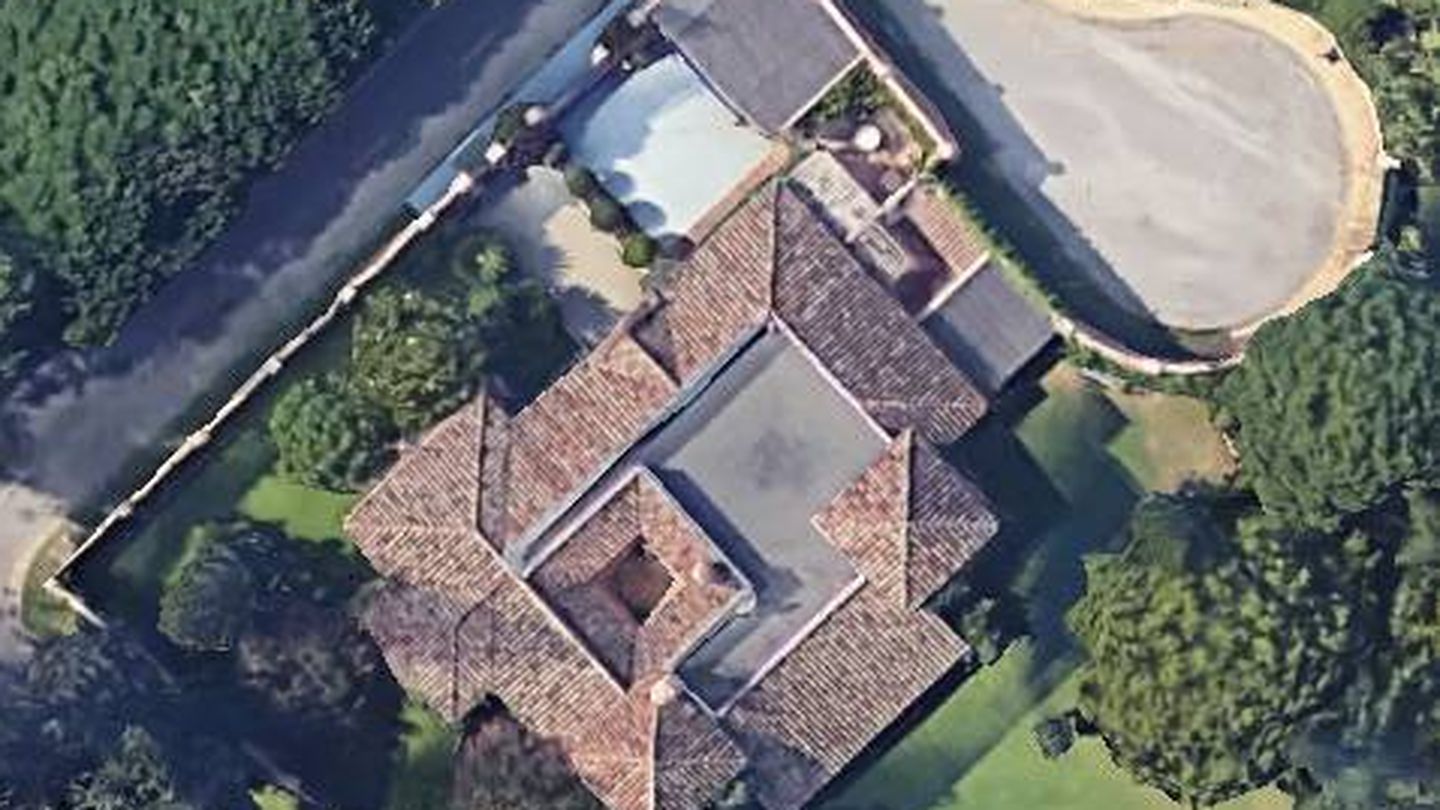 Vista aérea de la casa de los Aznar en Marbella.
