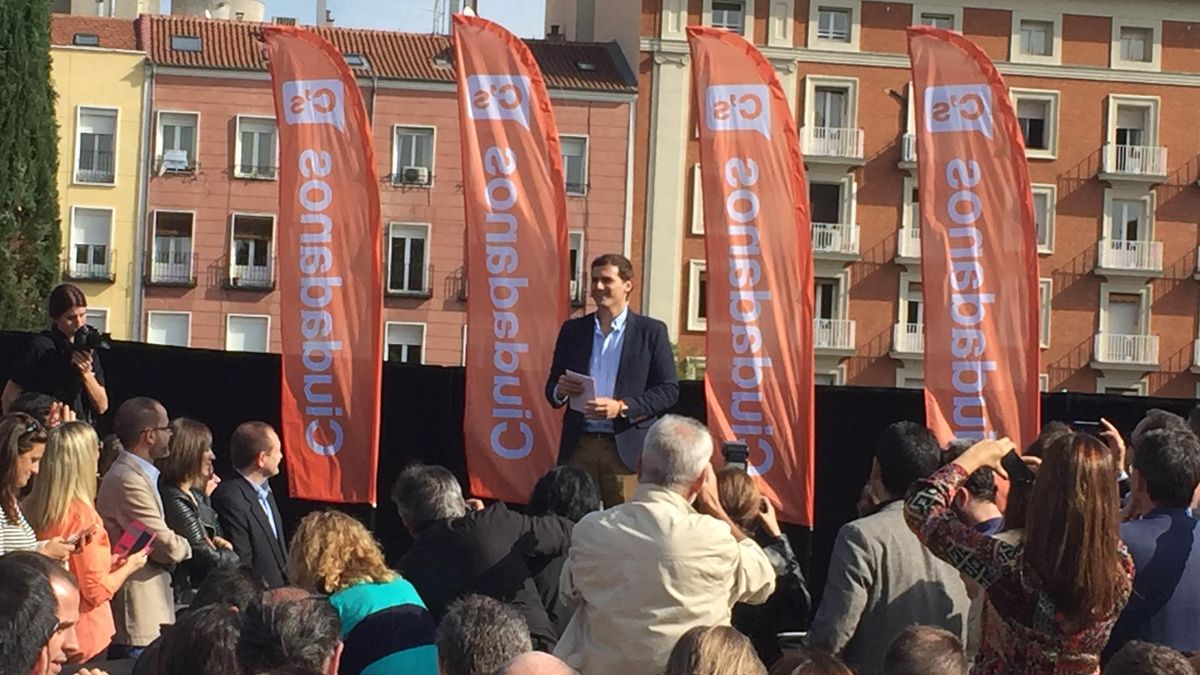 Baño de masas de Rivera en Madrid: "Si los españoles quieren cambio, que voten C's"