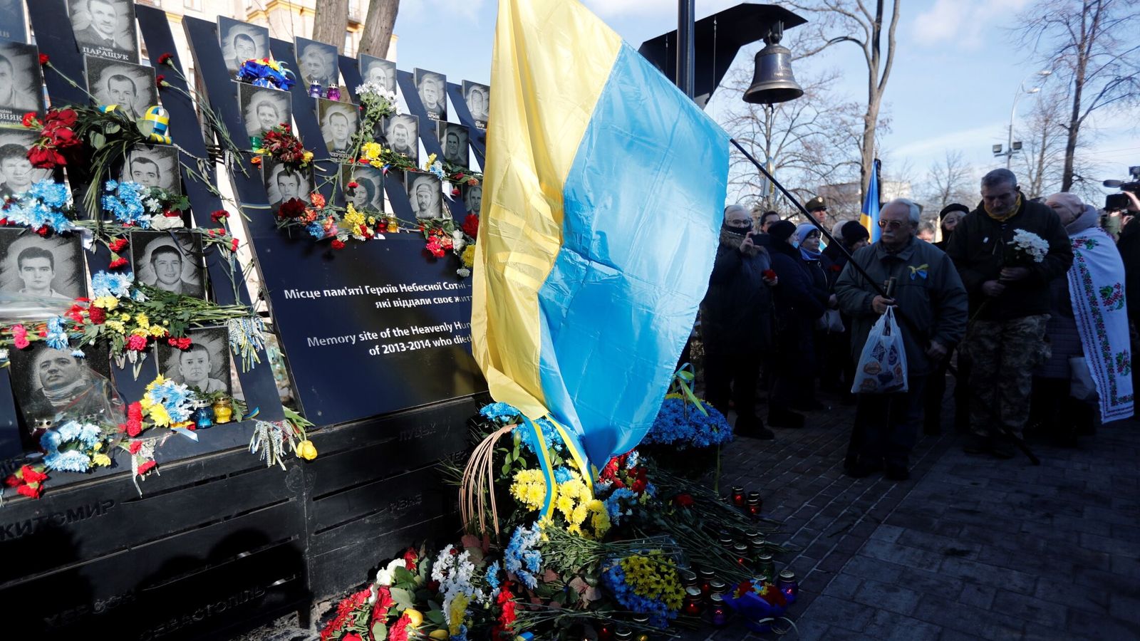 8º aniversario de las protestas del Euromaidán. (EFE/Zurab Kurtsikidze)