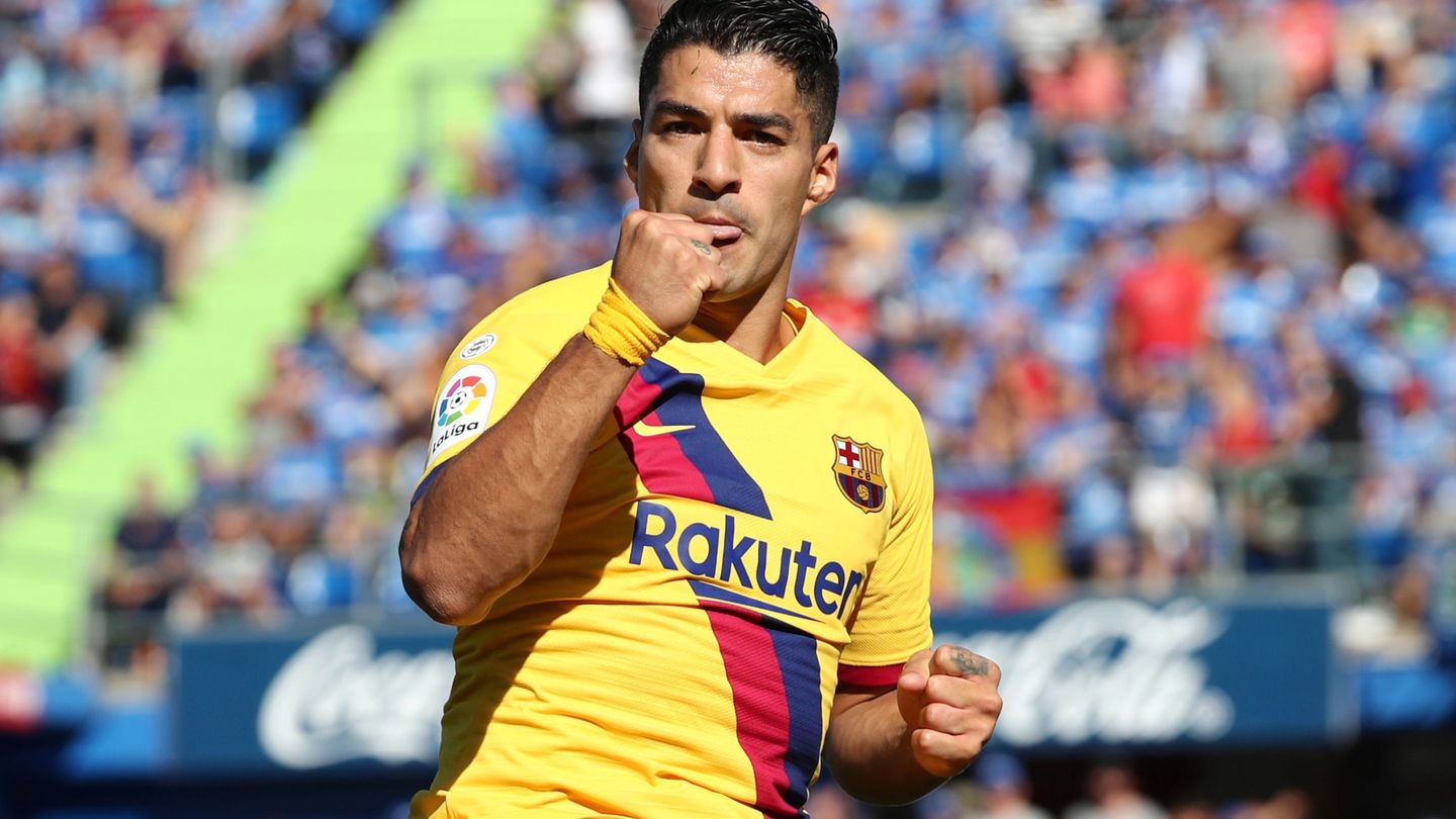 Luis Suárez en el partido del Barcelona contra el Getafe. (EFE)