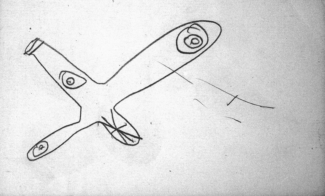 Uno de los dibujos de Richard, un niño que fue analizado por Klein. (Archivo/Wellcome Images)