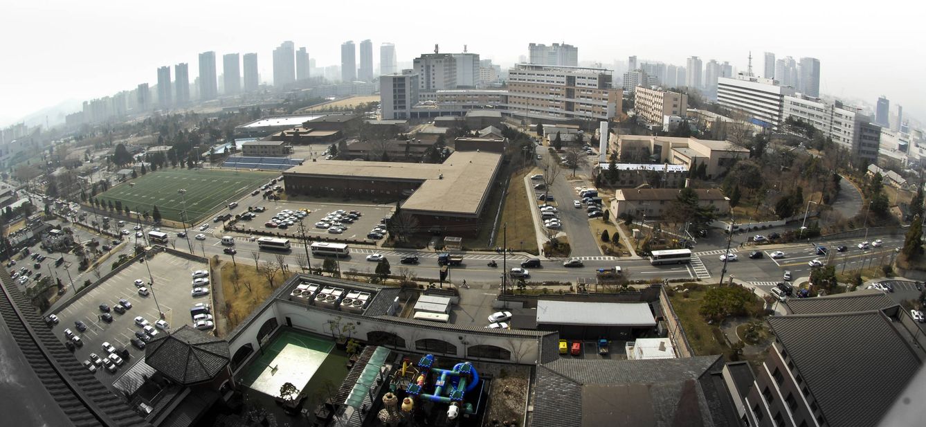Vista aérea del complejo militar de Yongsan (Fuente: Ejército de EEUU)