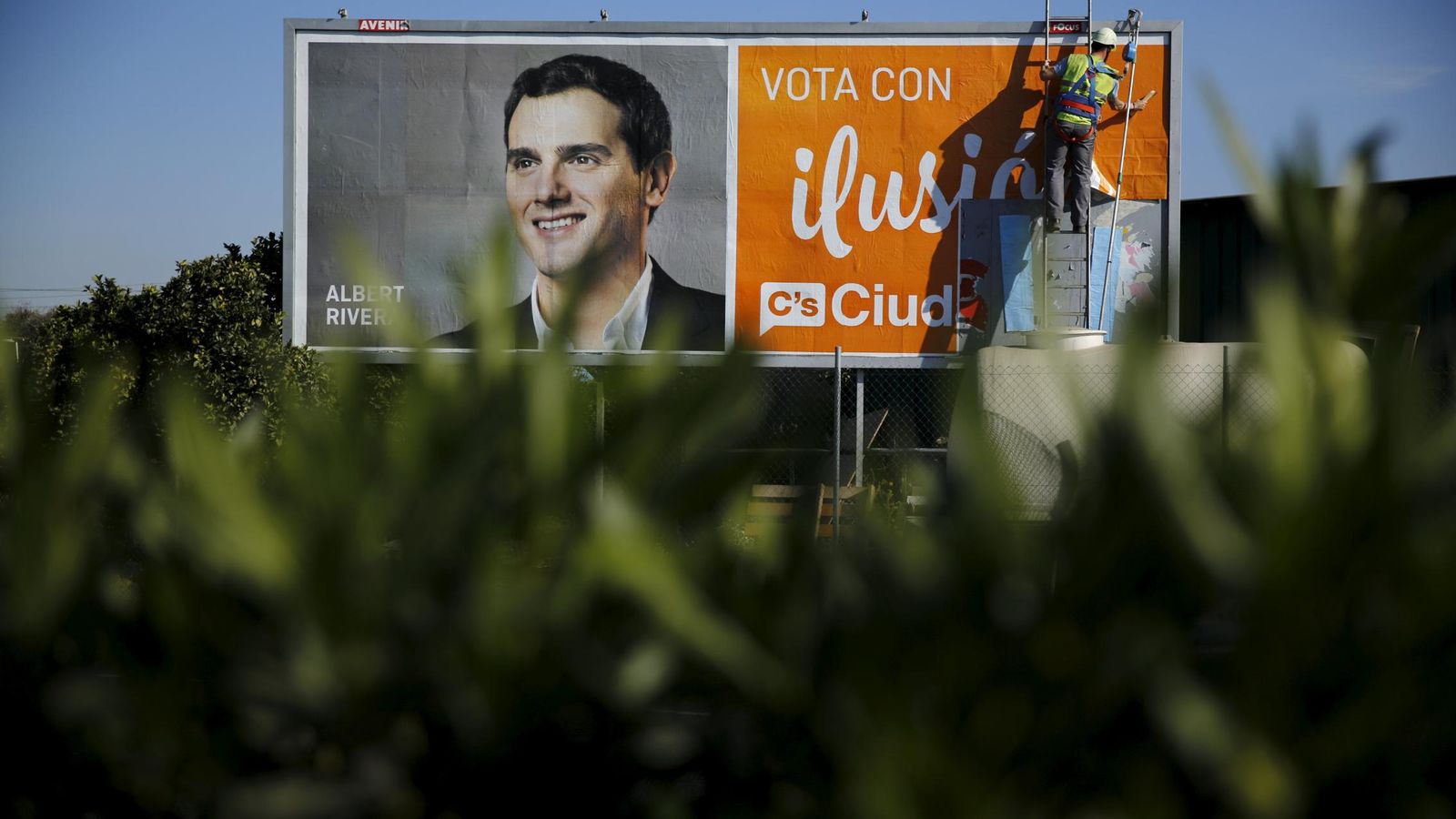 Foto: El cartel electoral de Albert Rivera. (Reuters)