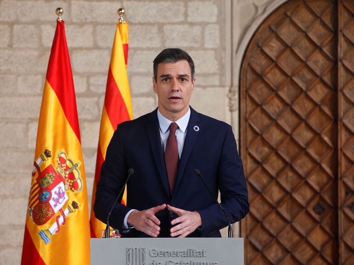 Foto: Pedro Sánchez en su visita a Cataluña. (EFE)