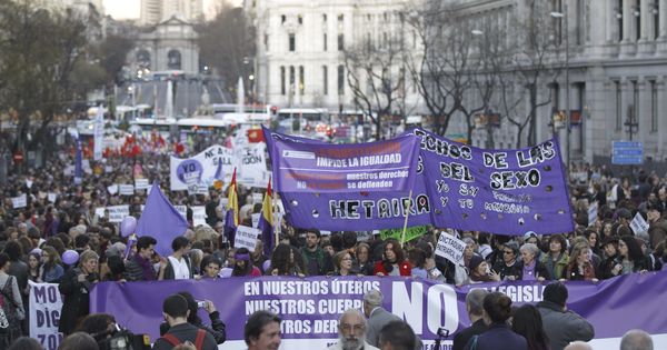 Foto: Manifestación que el movimiento feminista de Madrid convocó el pasado año coincidiendo con el Día Internacional de la Mujer. (EFE)