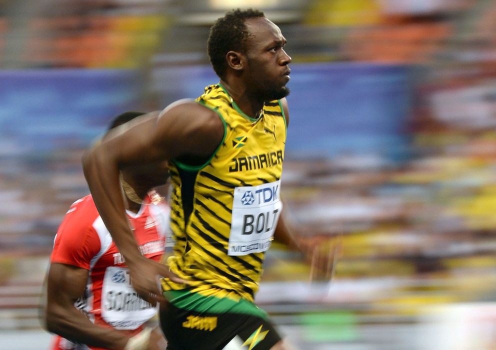 Foto: Usain Bolt, en plena carrera