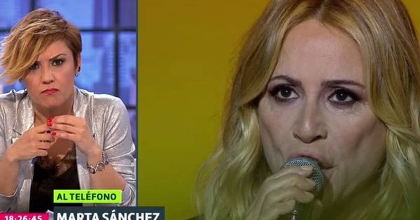 Foto: Cristina Pardo hablando en directo con Marta Sánchez.