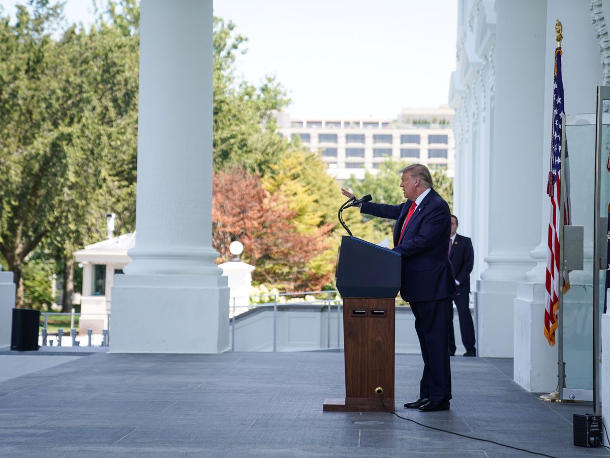 Foto: Donald Trump, este lunes, en la Casa Blanca. (Reuters)