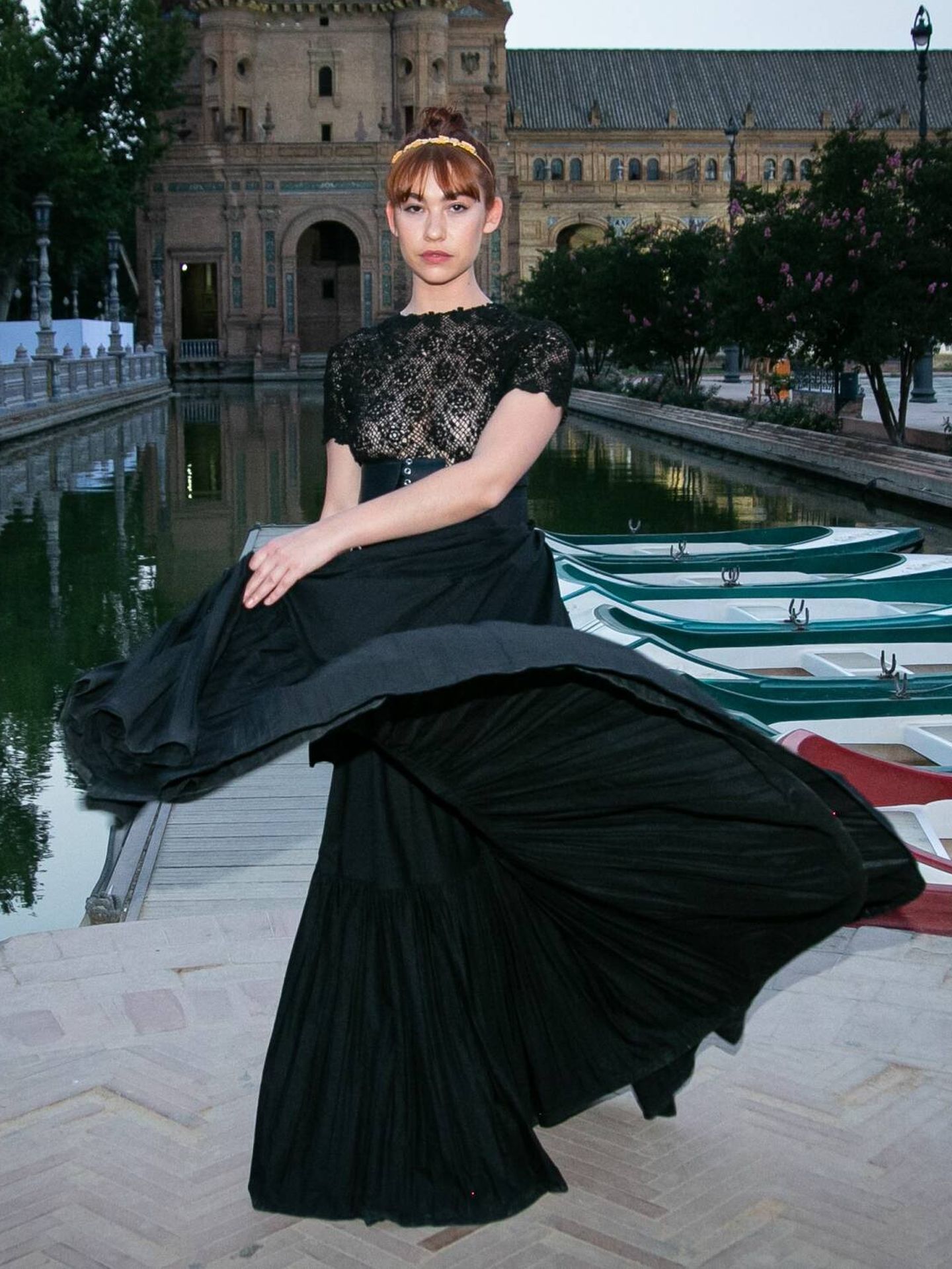 Greta Fernández, antes del desfile Crucero de Dior en Sevilla. (Getty/Pablo Cuadra)