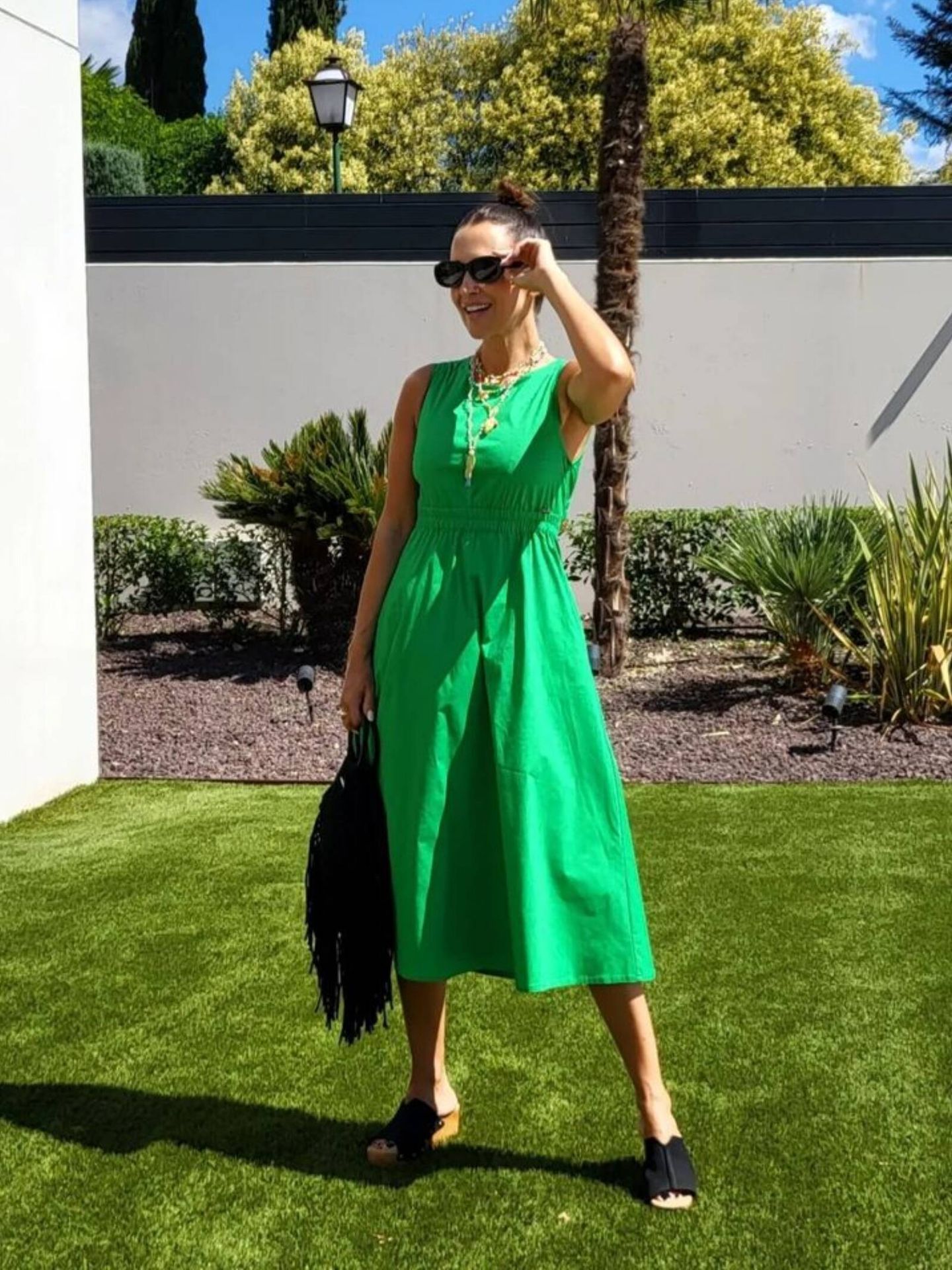 El nuevo vestido verde de Paula Echevarría. (Instagram/@pau_eche)