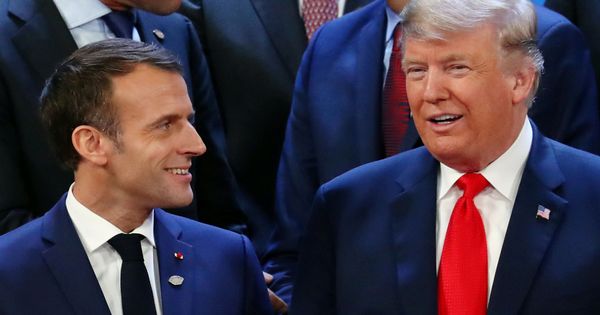 Foto: Macron y Trump, en la reunión del G20. (Marcos Brindicci/Reuters)