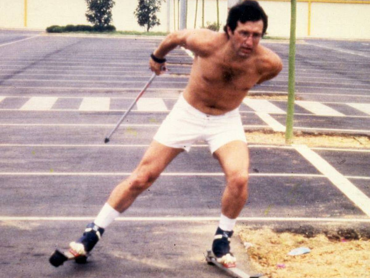 Foto: Udina con patines de ruedas en 1988. (Foto cedida)