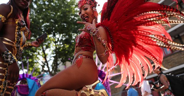 Foto: Participantes en el Carnaval de Notting Hill, en Londres, el 28 de agosto de 2016. (Reuters)