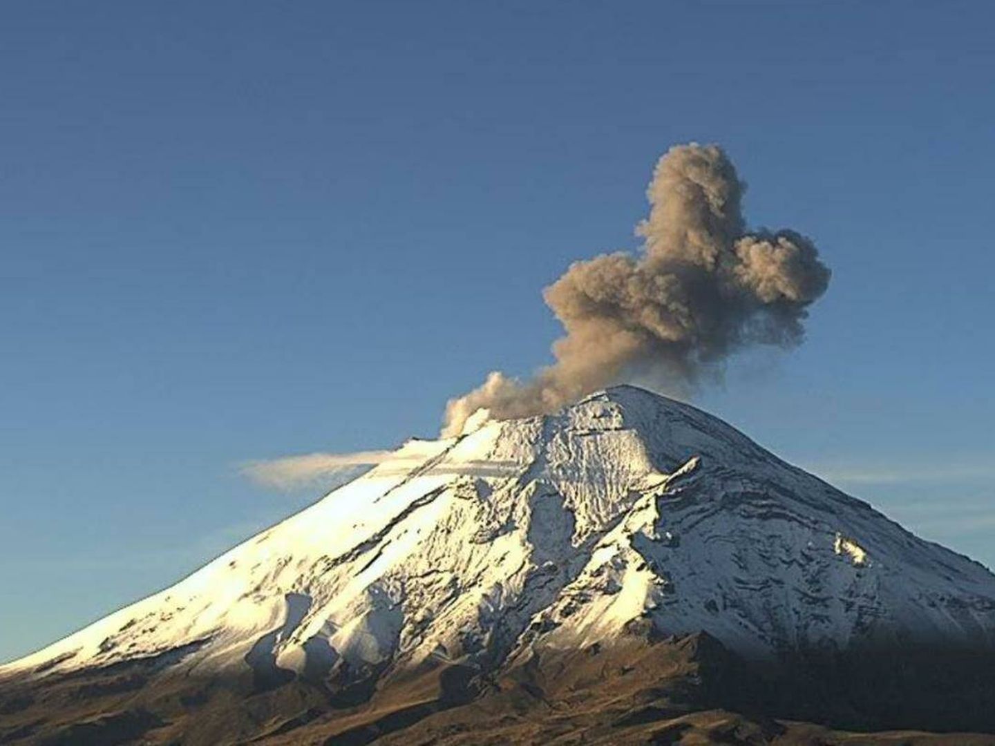 El volcán  Popocatépetl, en Mexico.