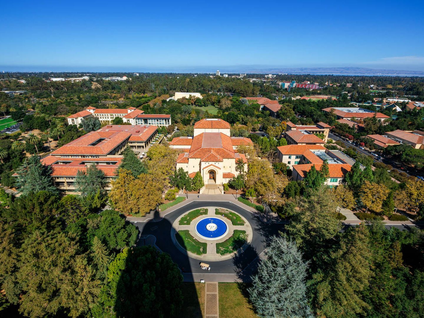 Vista aérea de la Universidad de Stanford. (iStock)