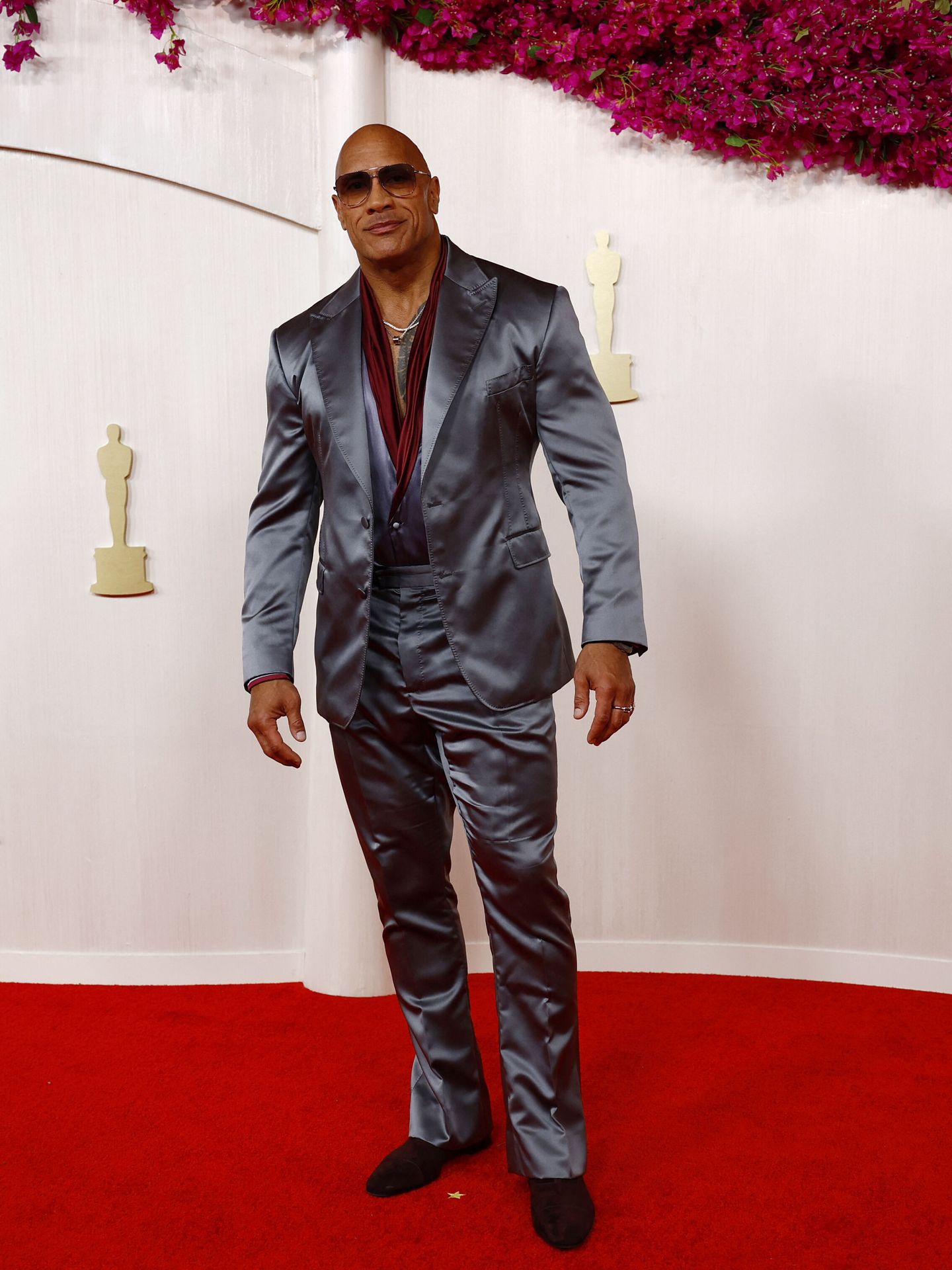 Dwayne Johnson poses on the red carpet during the Oscars arrivals at the 96th Academy Awards in Hollywood, Los Angeles, California, U.S., March 10, 2024. REUTERS Sarah Meyssonnier