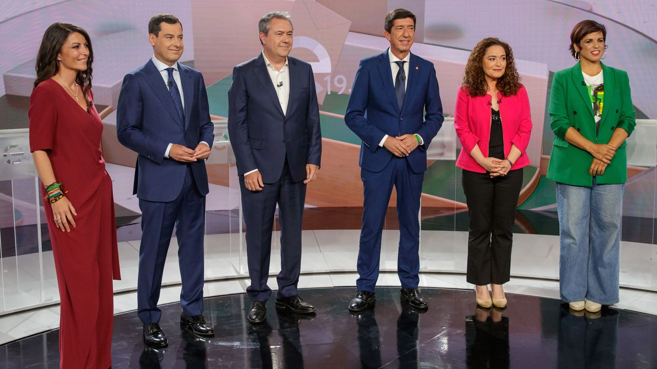 Foto: Los seis principales candidatos a la Presidencia de la Junta de Andalucía. (EFE/Muñoz)