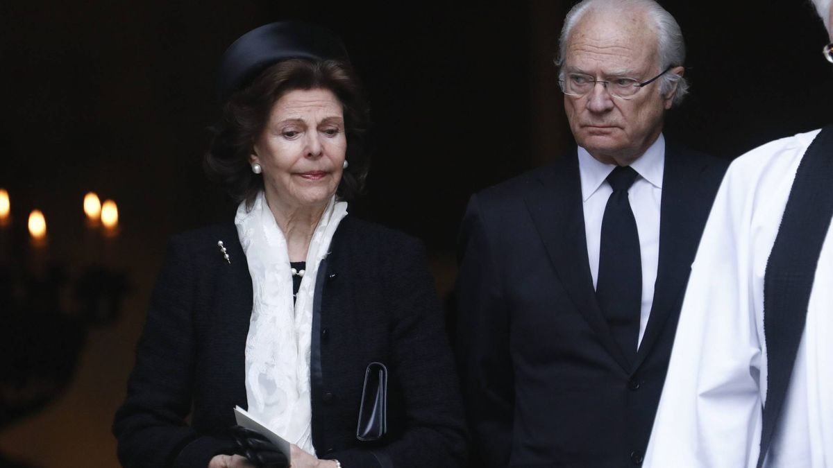 Lágrimas y ausencias en el funeral de la tía del rey Carlos Gustavo de Suecia 
