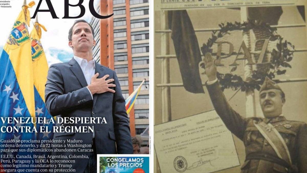 La Embajada venezolana en España equipara a Juan Guaidó con Francisco Franco