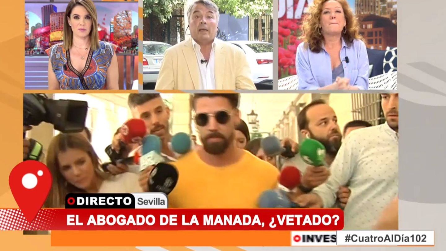 El abogado de La Manada en 'Cuatro al día'. (Mediaset España)