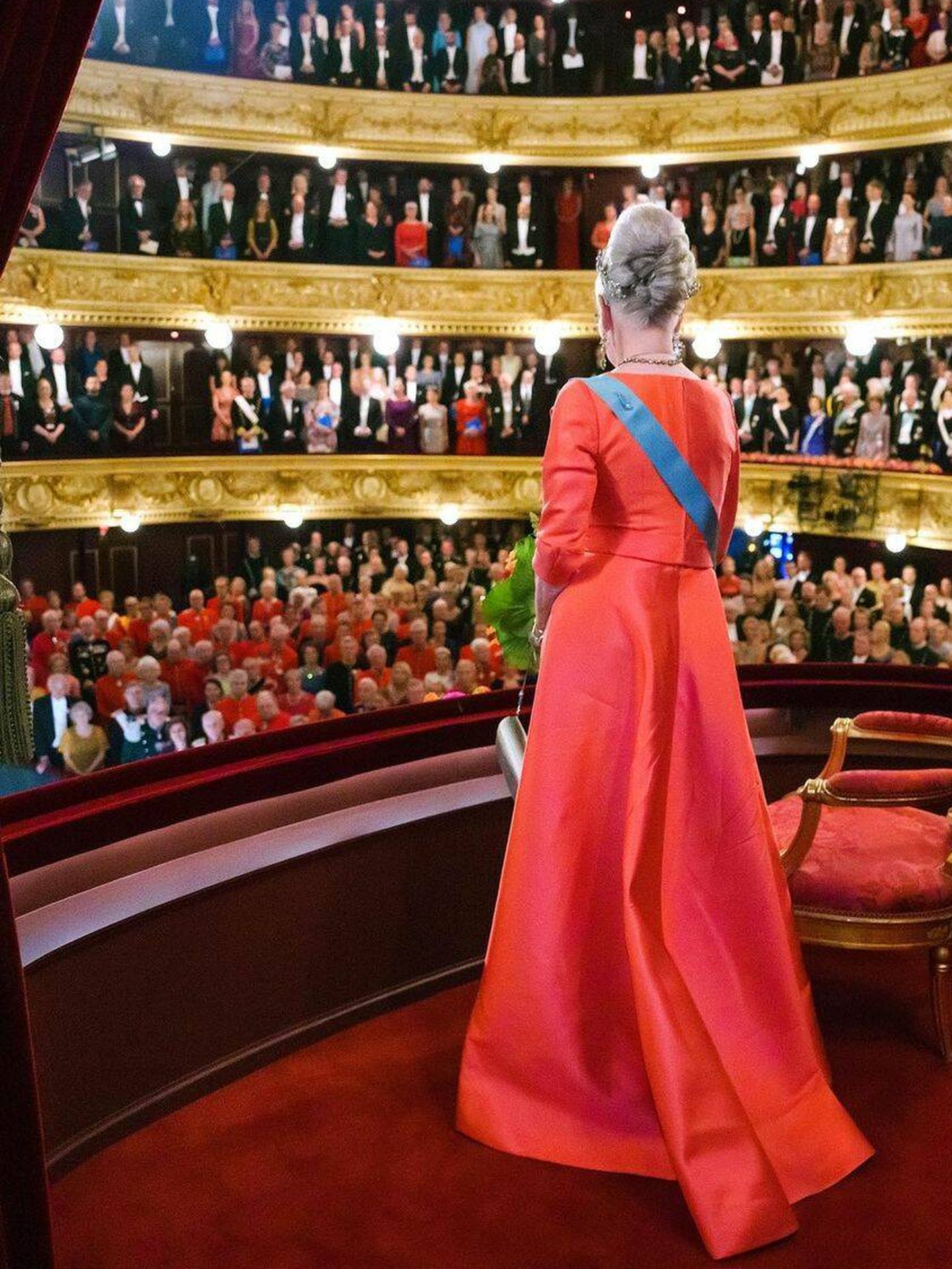 La reina Margarita, homenajeada en el Teatro Real. (Casa Real de Dinamarca)