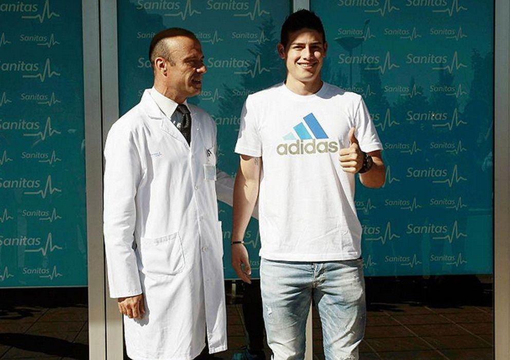 Foto: James Rodríguez ya pasa el reconocimiento médico con el Real Madrid.