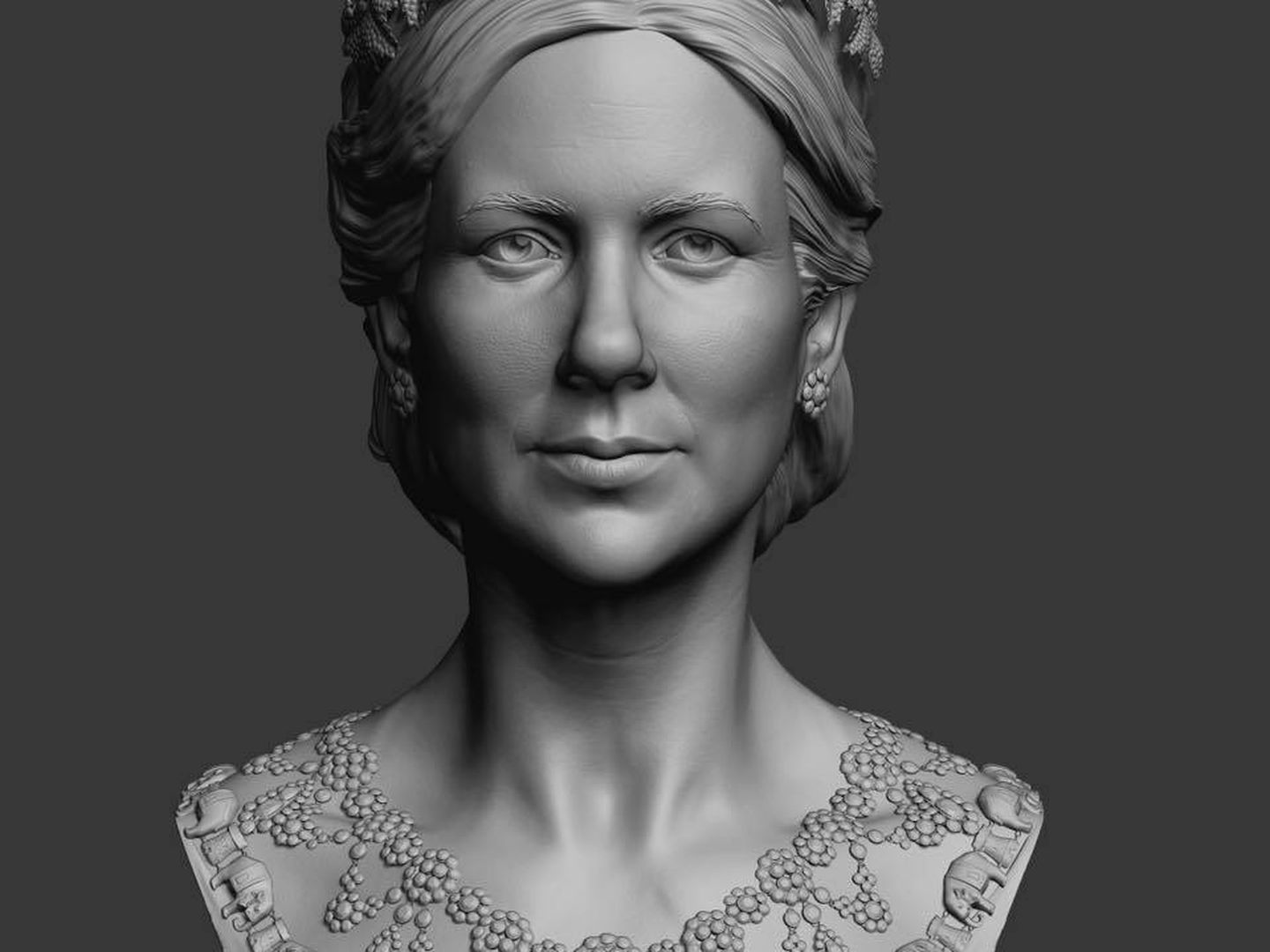 El busto de Mary de Dinamarca creado por Jim Lyngvild. (Facebook: Jim Wegener Lyngvild)