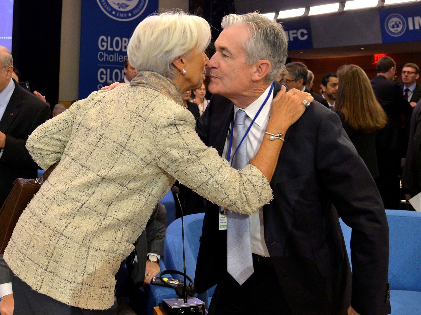 La presidenta del BCE, Christine Lagarde, y el presidente de la Fed, Jerome Powell, en una imagen de archivo. (Reuters)