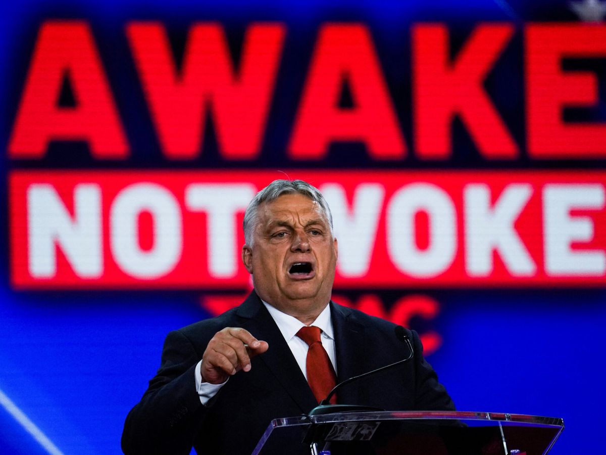 Foto: El primer ministro de Hungría, Viktor Orban, durante una conferencia conservadora en Dallas, Estados Unidos. (Reuters/Go Nakamura)