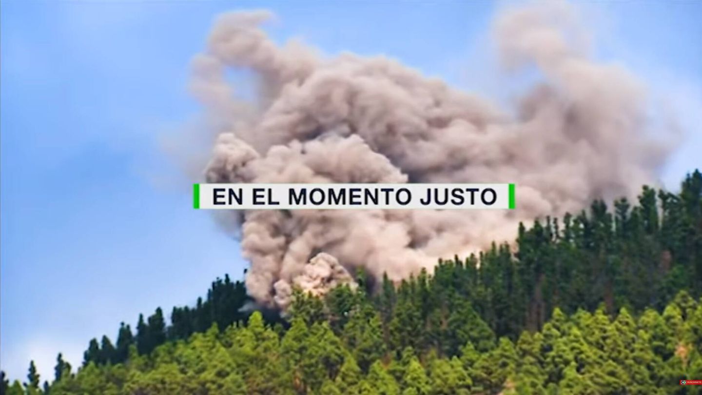 Momento de la erupción. (TV Canaria)