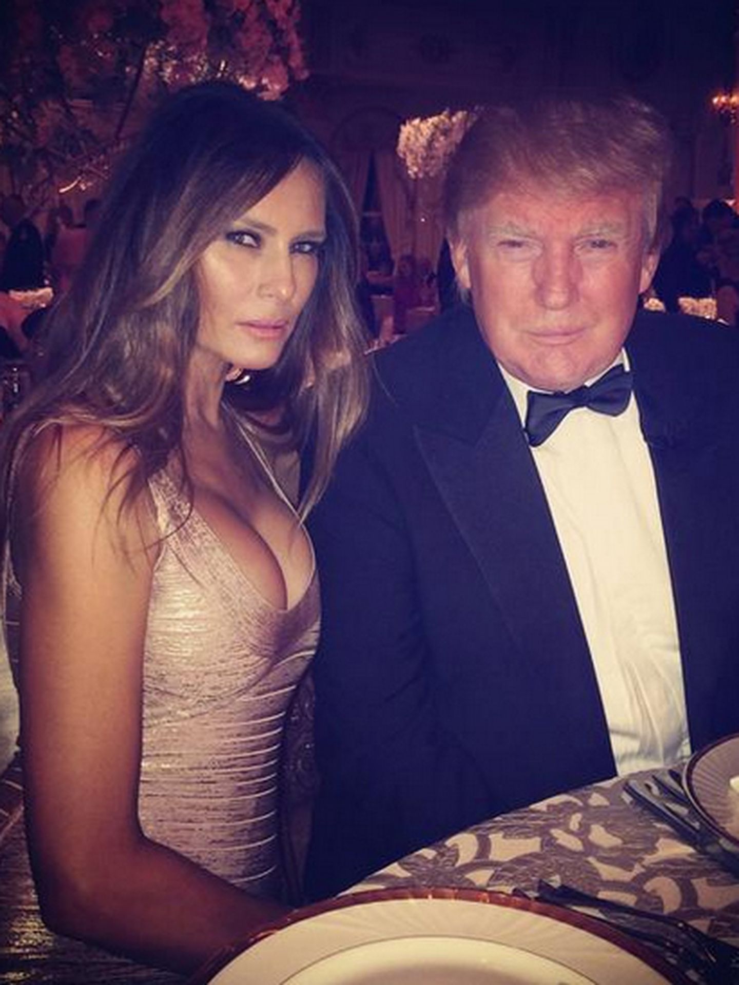 Donald Trump y su tercera esposa en la boda (Instagram)