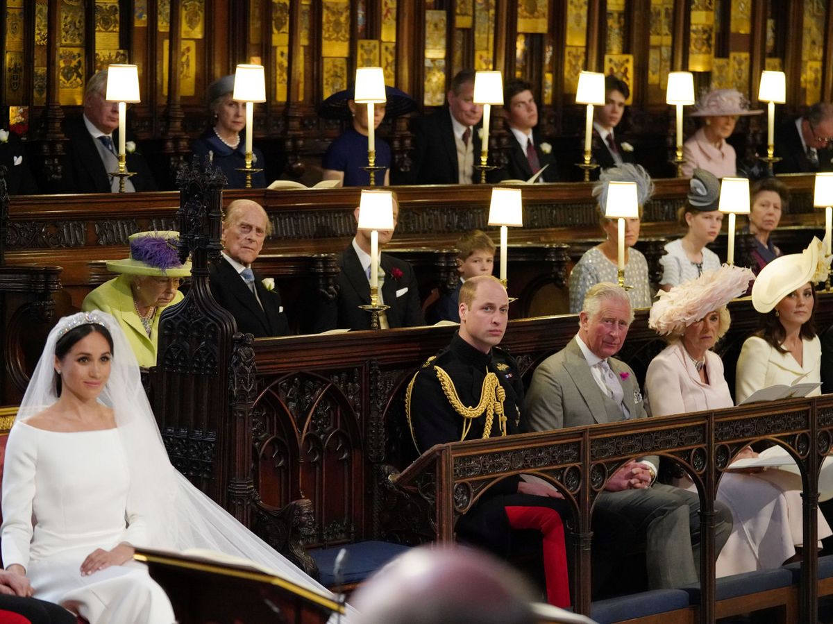 Foto: La familia real, en la boda de Meghan y Harry. (Reuters)