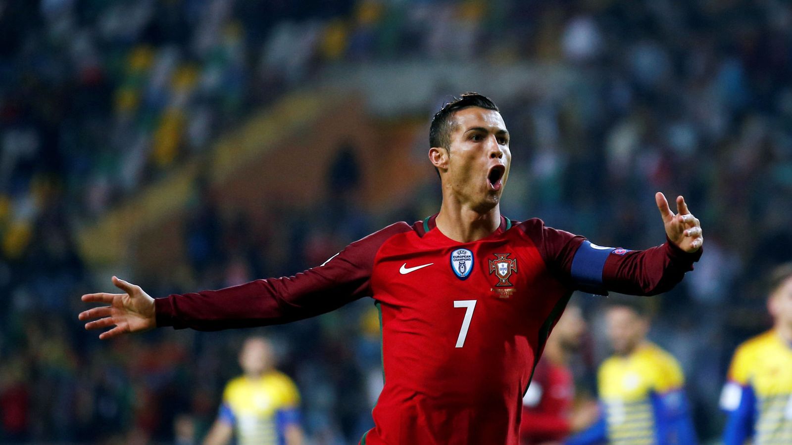 Foto: Cristiano Ronaldo celebra un gol con Portugal. (Reuters)