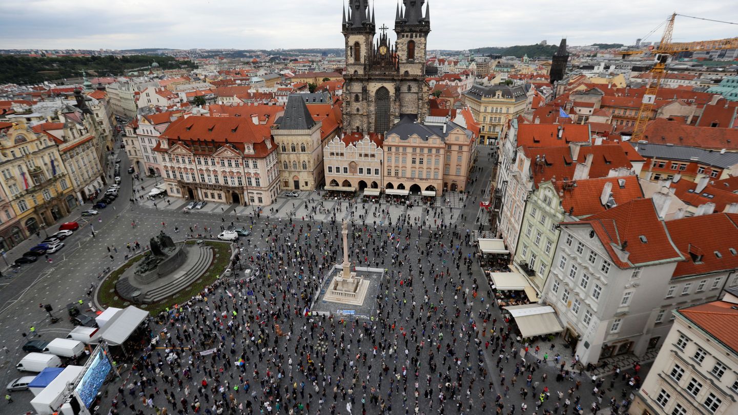 Praga, durante una protesta contra el primer ministro Babis. (Reuters)